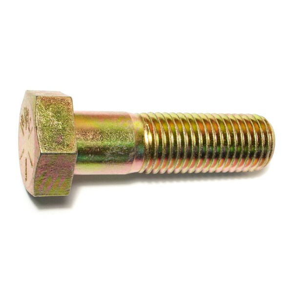 Midwest Fastener Grade 8, 1"-8 Hex Head Cap Screw, Zinc Yellow Steel, 3-1/2 in L, 5 PK 54381 - main